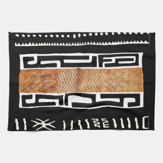 Afrikanisches Schmuckmuster Geschirrtuch (Horizontal)