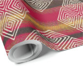 Afrikanisches Schmucktuch Inspiriert Muster Earthy Geschenkpapier (Rolleneckpunkt)