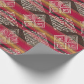 Afrikanisches Schmucktuch Inspiriert Muster Earthy Geschenkpapier (Ecke)