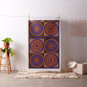 Afrikanisches Sonnenblumen-Stoffdesign in Orange u Stoff