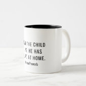 Afrikanisches Sprichwort Zweifarbige Tasse (VorderseiteRechts)