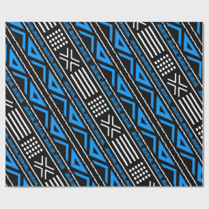 Afrikanisches Stammes-Bogolan-Schlamm-Stoff-Verpac Geschenkpapier