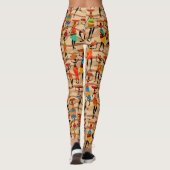 Afrikanisches Stammes-Frauenmuster Leggings (Rückseite)