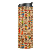 Afrikanisches Stammes-Frauenmuster Thermosbecher (Nach links gedreht)