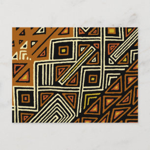 Afrikanisches Stammes-Kuba-Design Postkarte