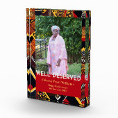 Afrikanisches Stammes-Patchwork-Geschenk zur Rente Fotoblock (Rechts)