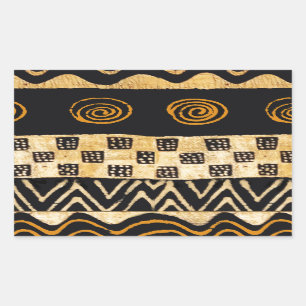 Afrikanisches Stammes-Schamanen-Design Rechteckiger Aufkleber