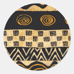 Afrikanisches Stammes-Schamanen-Design Runder Aufkleber