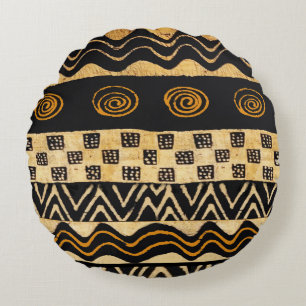 Afrikanisches Stammes-Schamanen-Design Rundes Kissen