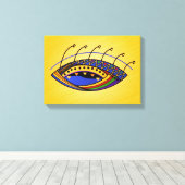 Afrikanisches Stammesauge Leinwanddruck (Insitu (Holzboden))