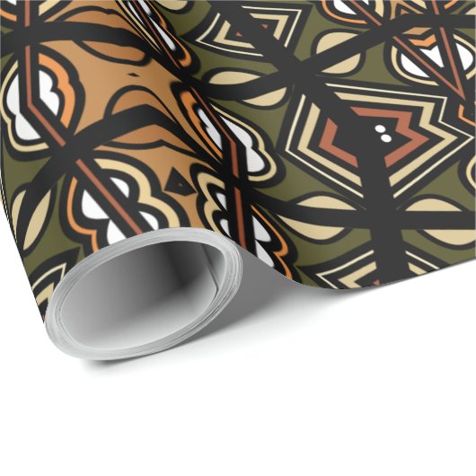afrikanisches Stammesdesign Geschenkpapier (Rolleneckpunkt)