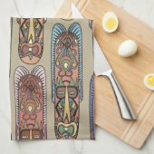 afrikanisches Stammesdesign Geschirrtuch (Viertel Falte)