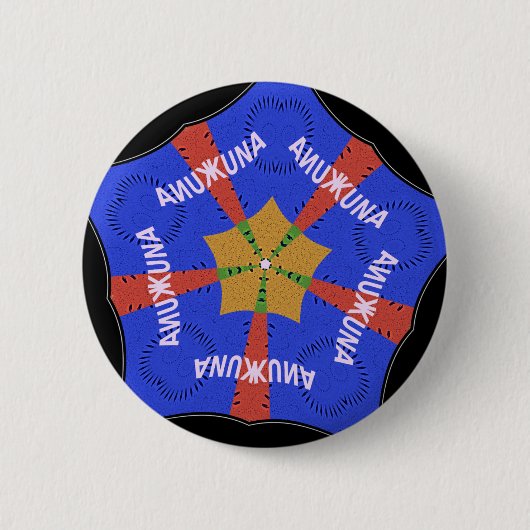 Afrikanisches Stammesdesign: Hakuna Matata Button (Vorderseite)