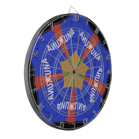 Afrikanisches Stammesdesign: Hakuna Matata Dartscheibe (Vorderseite Links)