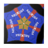 Afrikanisches Stammesdesign: Hakuna Matata Fliese (Vorderseite)