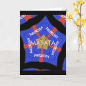 Afrikanisches Stammesdesign: Hakuna Matata Karte (Gelbe Blume)