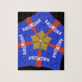 Afrikanisches Stammesdesign: Hakuna Matata Puzzle (Vertikal)