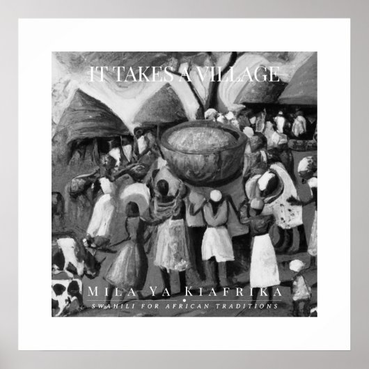 Afrikanisches Stammesdorf Poster (Vorne)