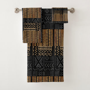 afrikanisches Stammesgebiet Badhandtuch Set
