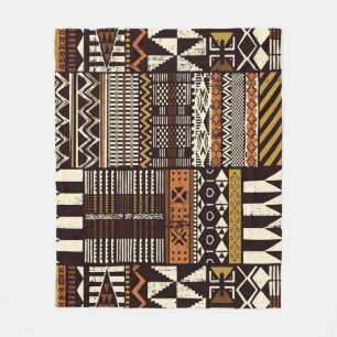 Afrikanisches Stammesgewebe, abstrakt Vintag. Fleecedecke