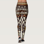 Afrikanisches Stammesgewebe, abstrakt Vintag. Leggings (Rückseite)