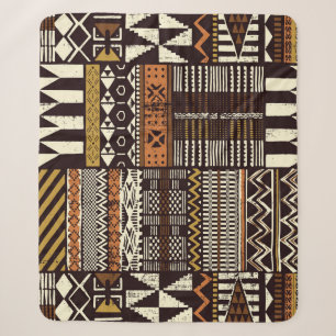 Afrikanisches Stammesgewebe, abstrakt Vintag. Sherpadecke