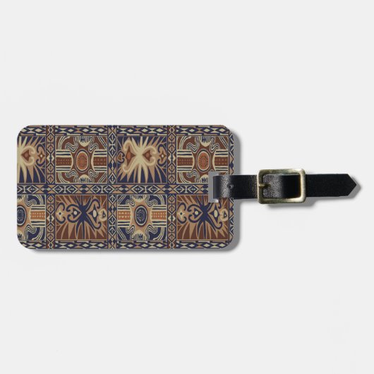 Afrikanisches Stammeskollaps Gepäckanhänger (Vorderseite horizontal)