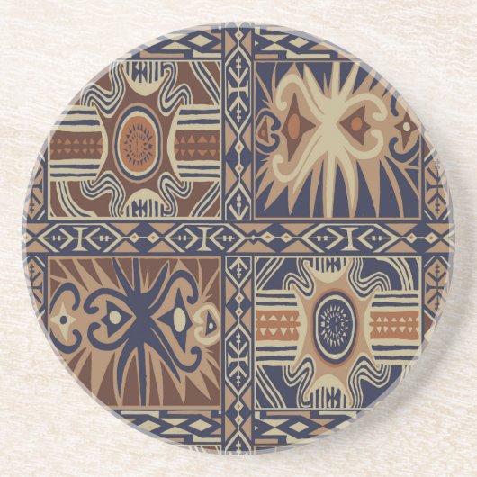 Afrikanisches Stammeskollaps Getränkeuntersetzer (Vorne)