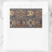 Afrikanisches Stammeskollaps Rechteckiger Aufkleber (Tasche)