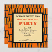 Afrikanisches Stammesmuster Allgemeines Party Einladung (Vorne/Hinten)