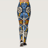 Afrikanisches Stammesmuster Farbenfrohe Muster Bla Leggings (Rückseite)