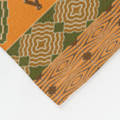 afrikanisches Stammesmuster Fleecedecke (Ecke)