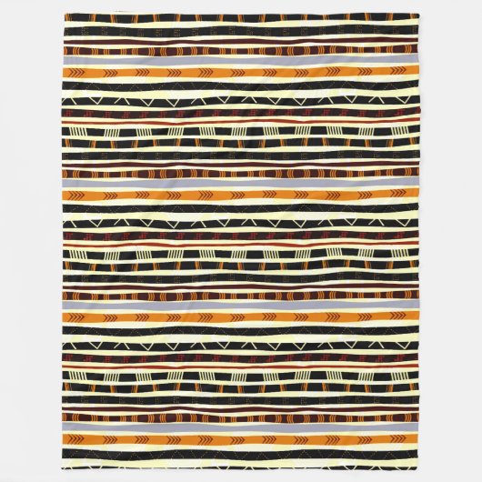 Afrikanisches Stammesmuster Fleecedecke (Vorderseite)