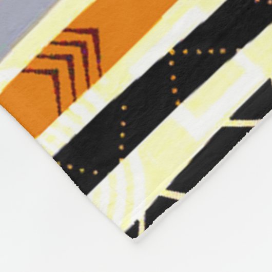 Afrikanisches Stammesmuster Fleecedecke (Ecke)