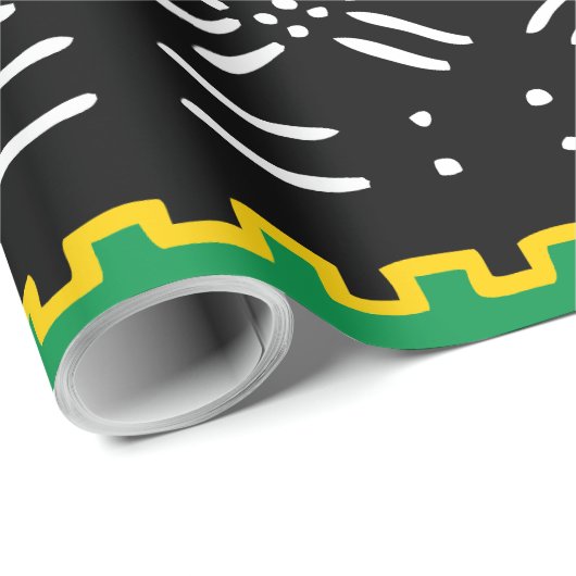 Afrikanisches Stammesmuster Geschenkpapier (Rolleneckpunkt)