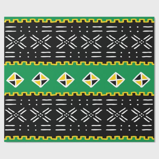 Afrikanisches Stammesmuster Geschenkpapier (Flach)
