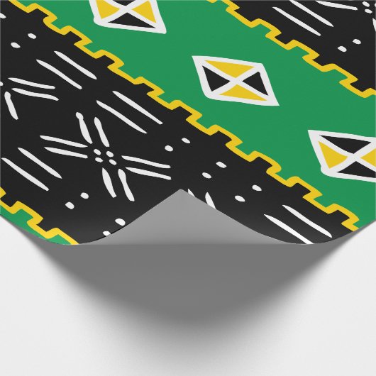 Afrikanisches Stammesmuster Geschenkpapier (Ecke)