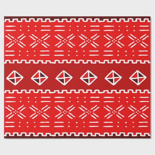 Afrikanisches Stammesmuster Geschenkpapier (Flach)