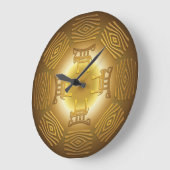 Afrikanisches Stammesmuster Große Wanduhr (Winkel)