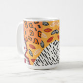 Afrikanisches Stammesmuster Kaffeetasse (Vorderseite Links)