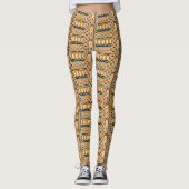 Afrikanisches Stammesmuster Leggings (Vorderseite)