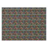 Afrikanisches Stammesmuster mit Götzen. Tischdecke (Vorderseite (Horizontal))
