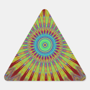 Afrikanisches Stammesmuster mit iranischem Teppich Dreieckiger Aufkleber