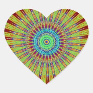 Afrikanisches Stammesmuster mit iranischem Teppich Herz-Aufkleber