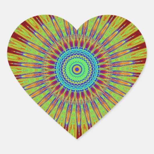 Afrikanisches Stammesmuster mit iranischem Teppich Herz-Aufkleber (Vorderseite)