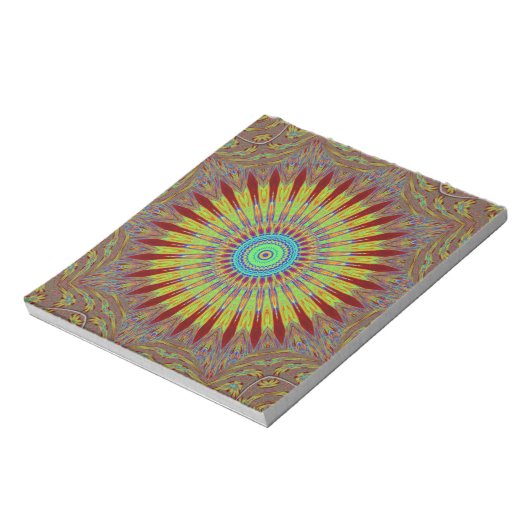 Afrikanisches Stammesmuster mit iranischem Teppich Notizblock (Rotiert)