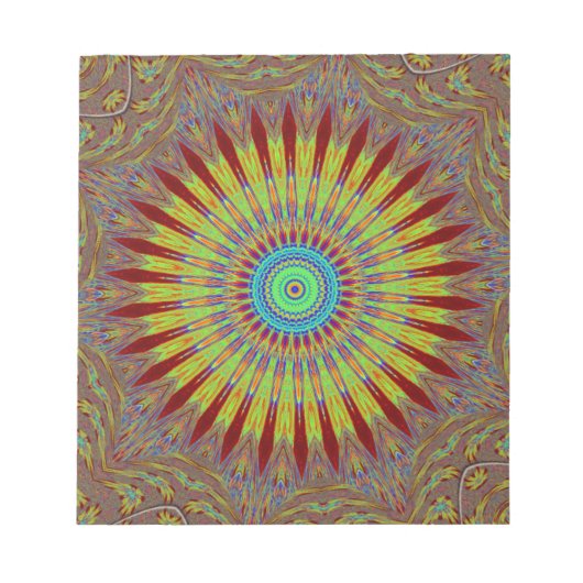 Afrikanisches Stammesmuster mit iranischem Teppich Notizblock (Vorderseite)