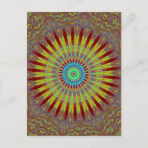 Afrikanisches Stammesmuster mit iranischem Teppich Postkarte