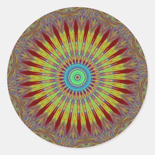 Afrikanisches Stammesmuster mit iranischem Teppich Runder Aufkleber (Vorderseite)