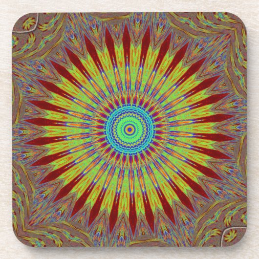 Afrikanisches Stammesmuster mit iranischem Teppich Untersetzer (Vorderseite)